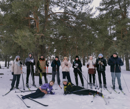 18 февраля 2024 года команда из 13 активистов Молодежного клуба РГО ВолГУ "Волга" провели лыжный забег 18 февраля 2024 года команда из 13 активистов Молодежного клуба РГО ВолГУ "Волга" провели лыжный забег